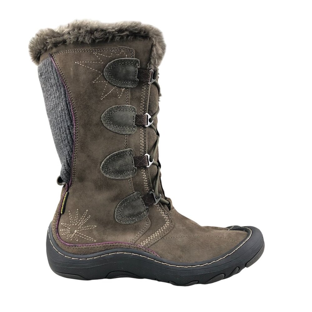 Privo by Clarks Women's Size 7M Brown Leather Suede Waterproof Mid Calf Boots